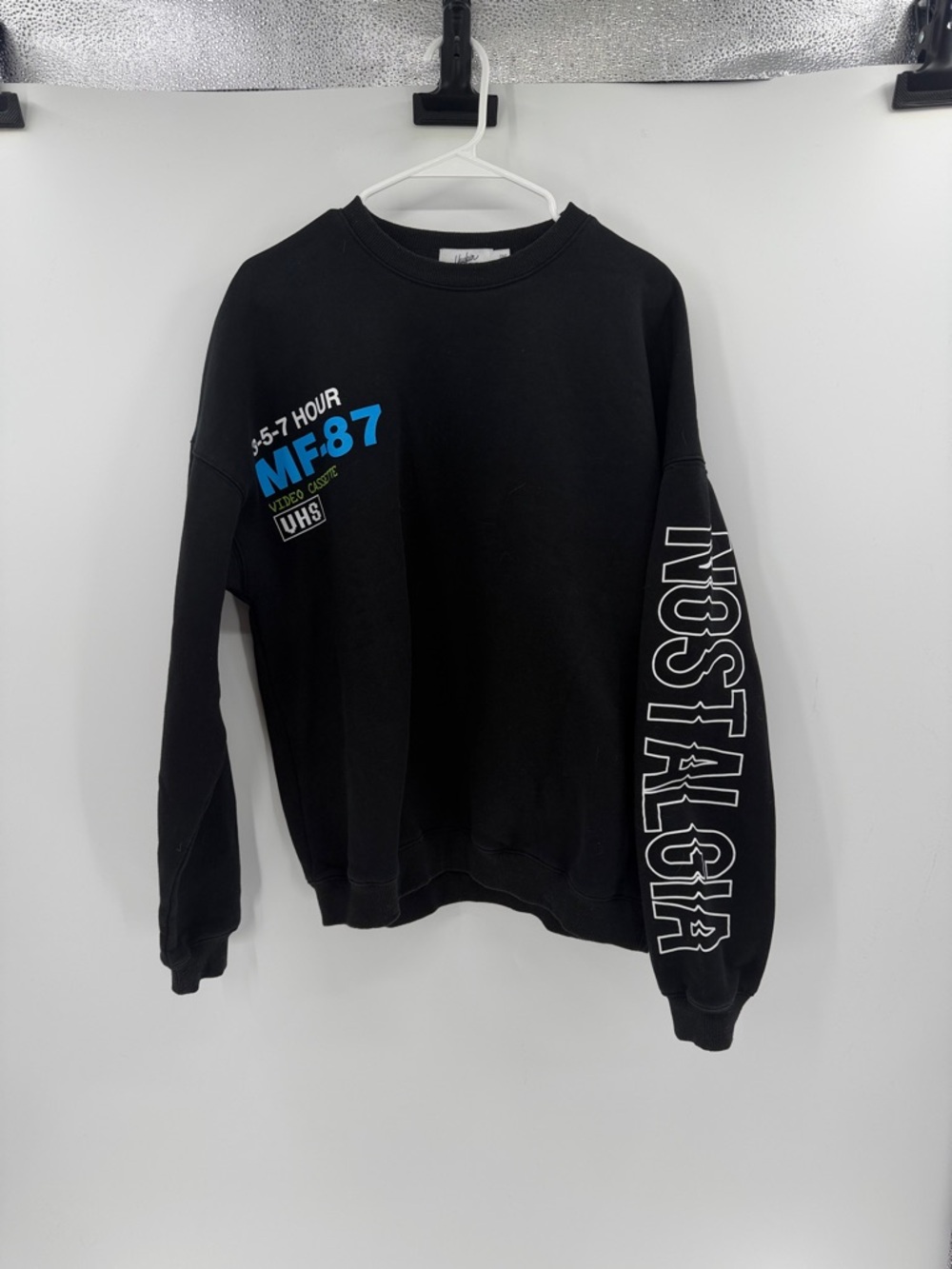 Mayfair Group Women's VHS Nostalgia Crewneck Sweatshirt - Black - One Size